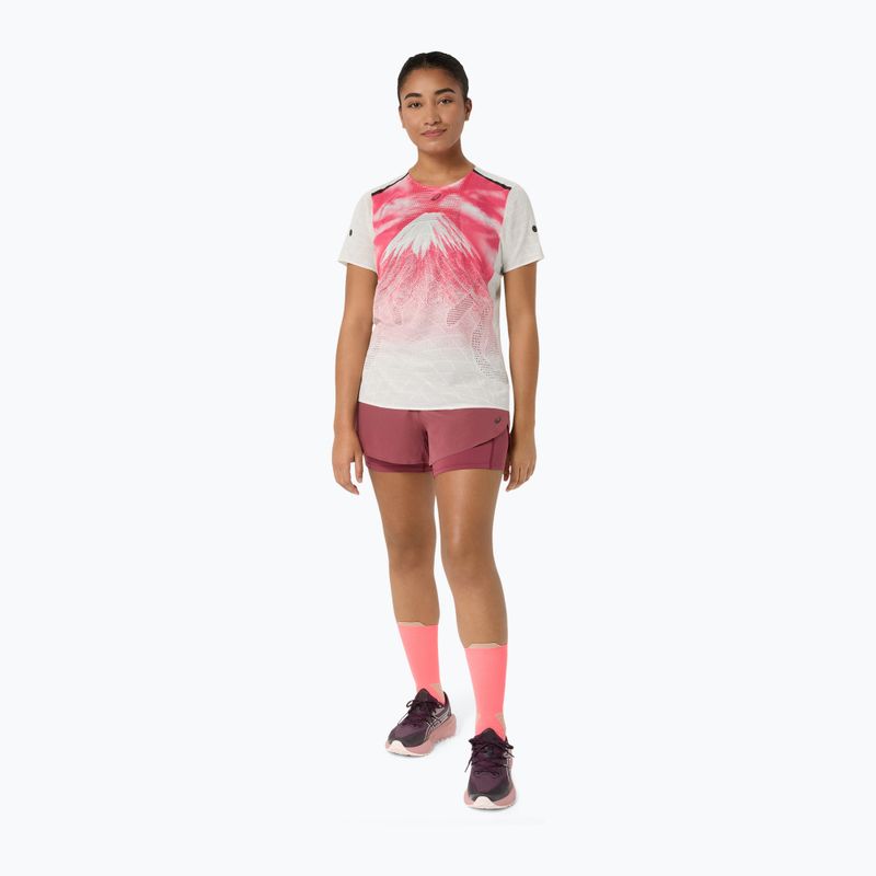 Dámske bežecké šortky ASICS Fujitrail Elite brisket red 2