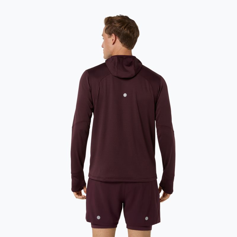 Pánska bežecká mikina ASICS Road Winter Ls Hoodie dark currant 3