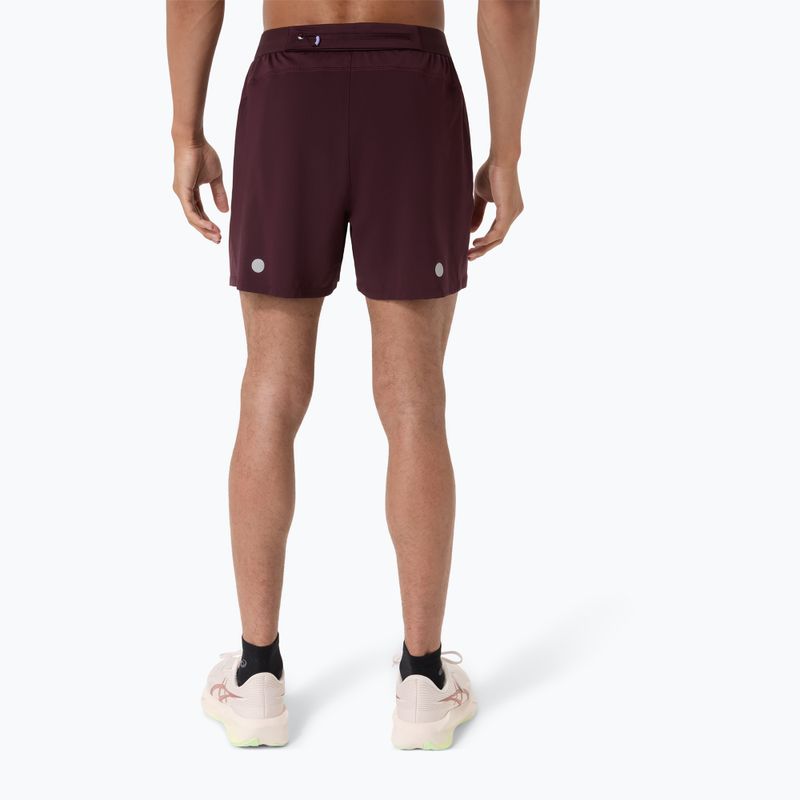 Pánske bežecké šortky Asics Road 5In Short Dark Currant 3