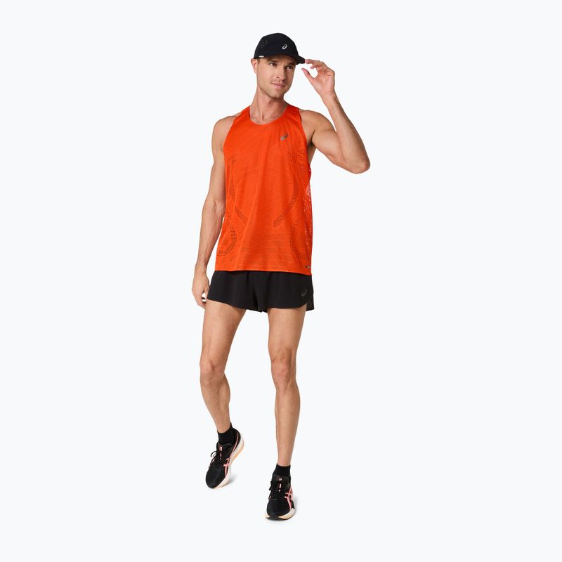 Pánska bežecká tričko ASICS Metarun Singlet cherry tomato 2