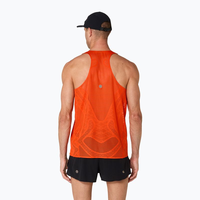 Pánska bežecká tričko ASICS Metarun Singlet cherry tomato 3