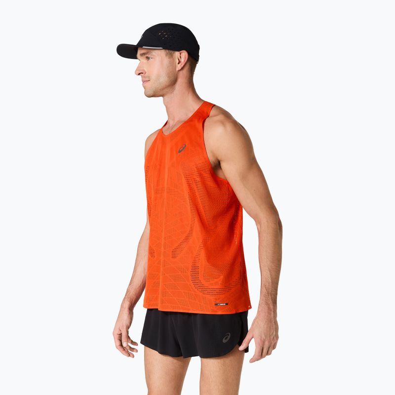 Pánska bežecká tričko ASICS Metarun Singlet cherry tomato 4