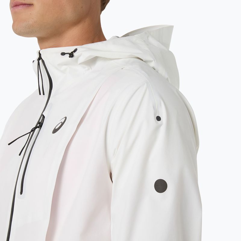Pánska bežecká bunda ASICS Fujitrail Elite Waterproof Jacket cream 6