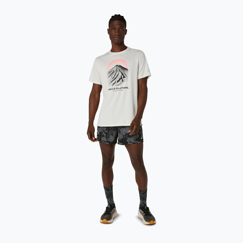 Pánske bežecké tričko Asics Fujitrail Logo Ss Top Cream 2