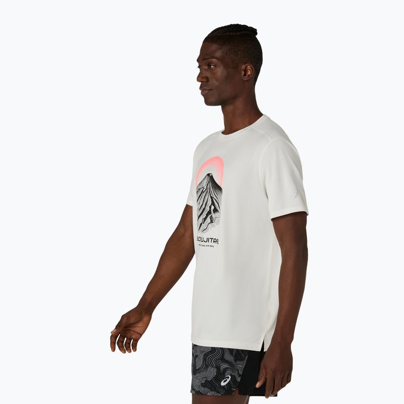 Pánske bežecké tričko Asics Fujitrail Logo Ss Top Cream 4