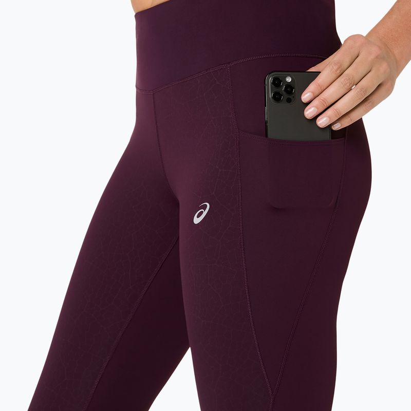 Dámske bežecké legíny ASICS Nagino Run dark aubergine 7