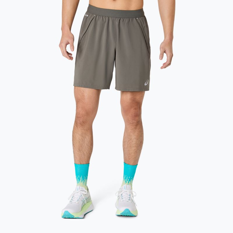 Pánske bežecké šortky Asics Road 2-N-1 7In Short Truffle Grey