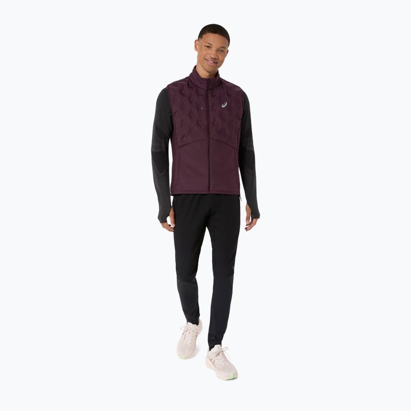 Pánska bežecká vesta Asics Road Winter Gilet dark currant 2
