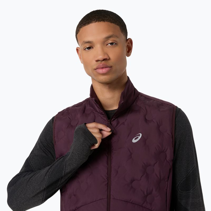 Pánska bežecká vesta Asics Road Winter Gilet dark currant 5