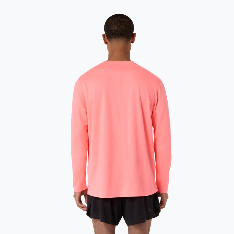 Pánske bežecké tričko longsleeve Asics Fujitrail Logo Ls Top Sun Coral 3