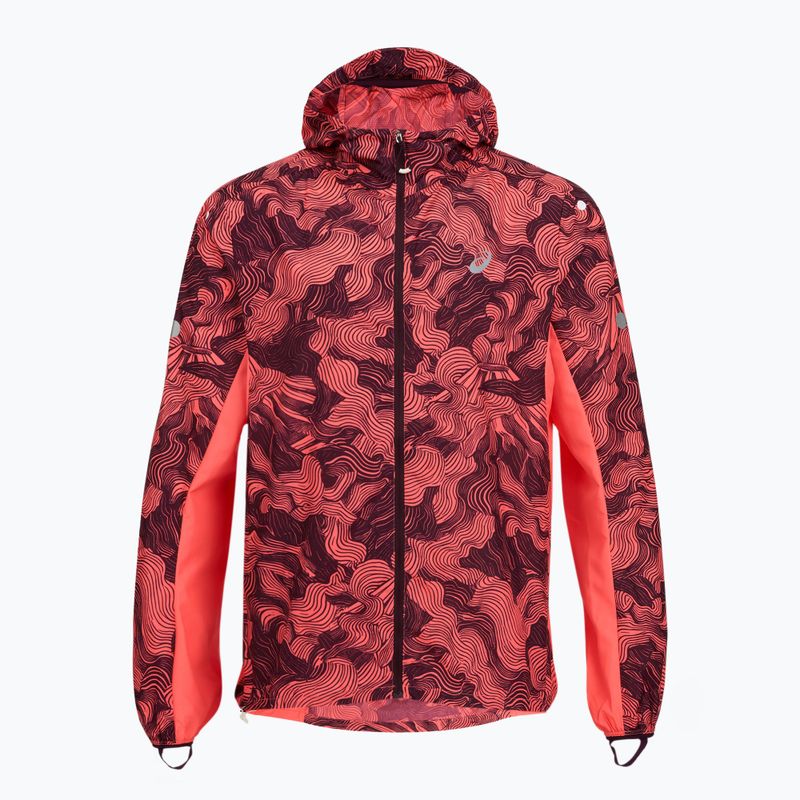Pánska bežecká bunda Asics Fujitrail Packable Jacket blazing coral/dark aubergine 9