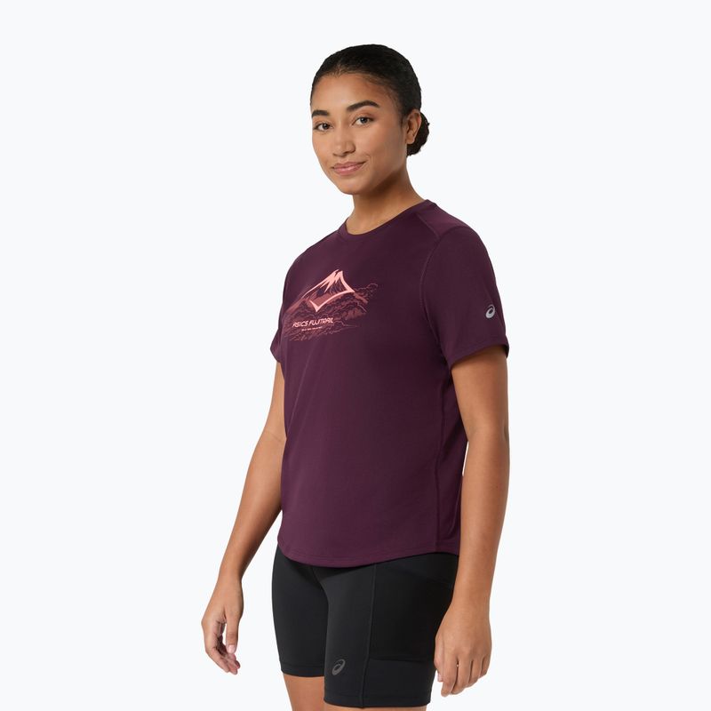 Dámske bežecké tričko Asics Fujitrail Logo Ss Top Dark Aubergine 4