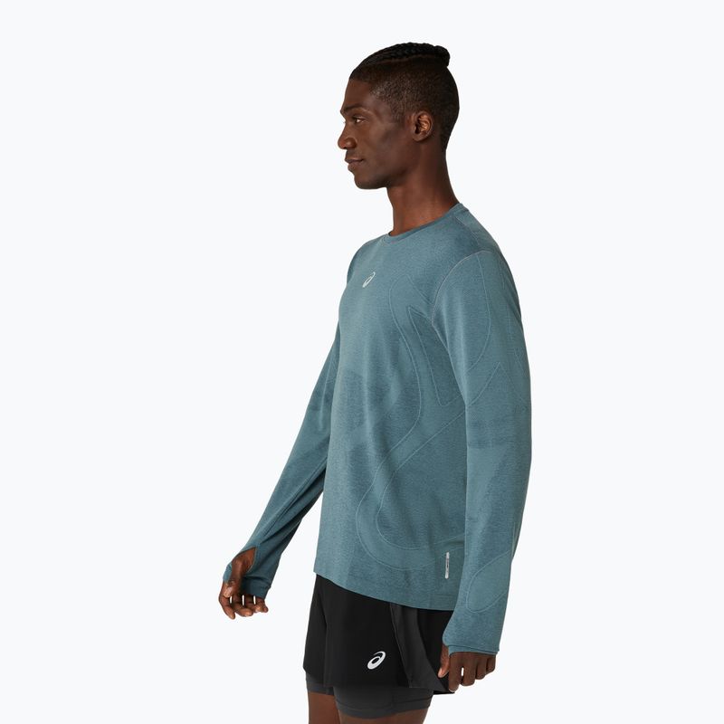 Pánsky bežecký longsleeve ASICS Road Seamless foggy teal 4