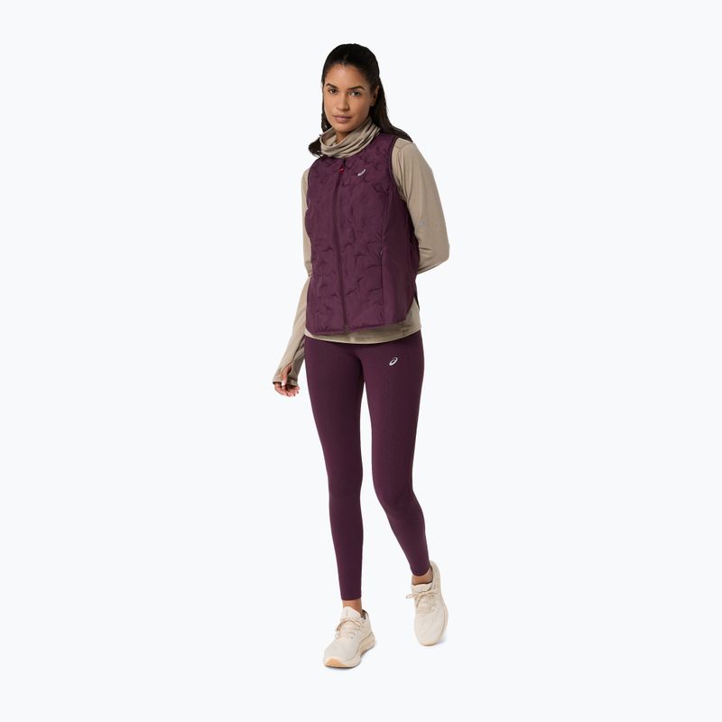 Dámska bežecká vesta Asics Nagino Run Padded Gilet dark aubergine 2