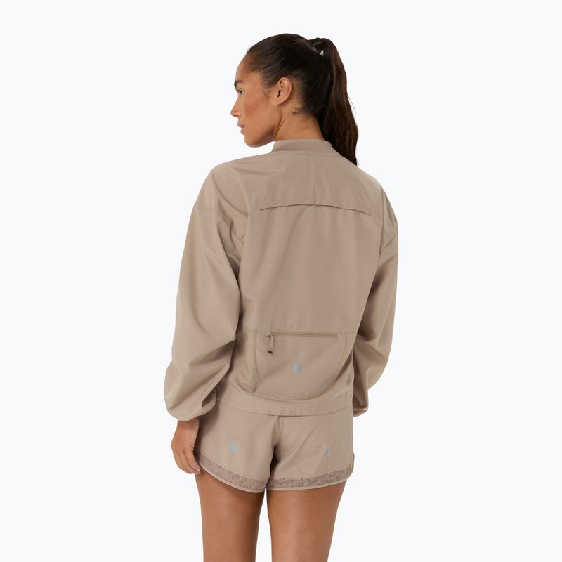 Dámska bežecká bunda ASICS Nagino Run Adjustable Jacket greige 3