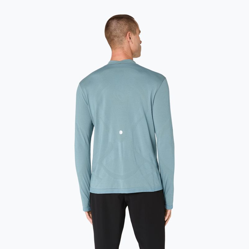 Pánska termo mikina ASICS Road Winter Seamless Top foggy teal 4