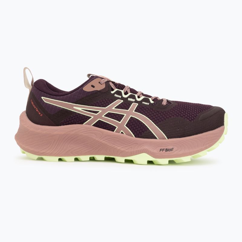 Dámske bežecké topánky Asics Trabuco Terra 3 Dark Aubergine/Illuminate Yellow 2