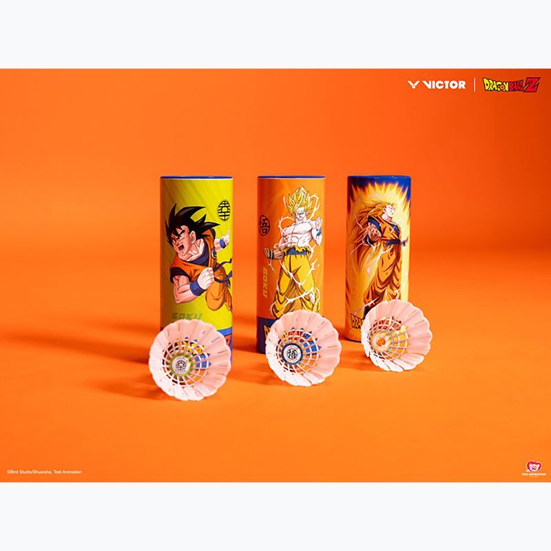 Loptičky na bedminton VICTOR Dragon Ball Z Synthetic 3 ks  persimmon orange 2