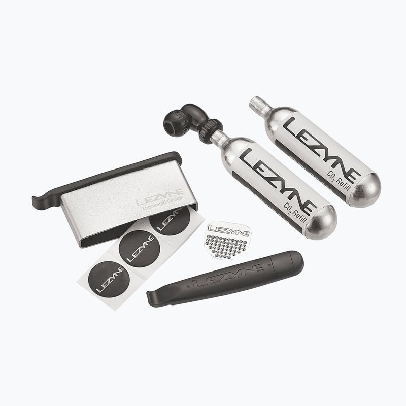 LEZYNE TWIN KIT Súprava na bicykel CO2, TWIN SPEED DRIVE, 6x kombinované náplasti, 2x lyžice + 2x kazeta 1-C2-TWDRKIT-V204