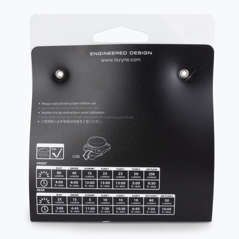 LEZYNE sada svetiel na bicykel ZECTO DRIVE, usb LZN-1-LED-8P-V304 2