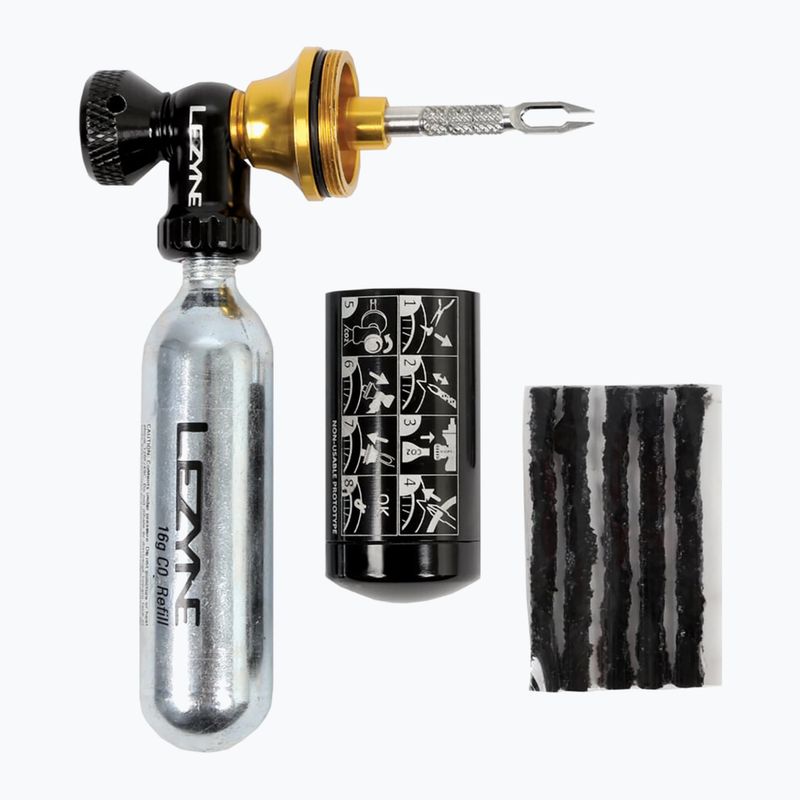 Opravná súprava pre bezdušové pneumatiky Lezyne Tubeless Co2 Blaster black/gold 2