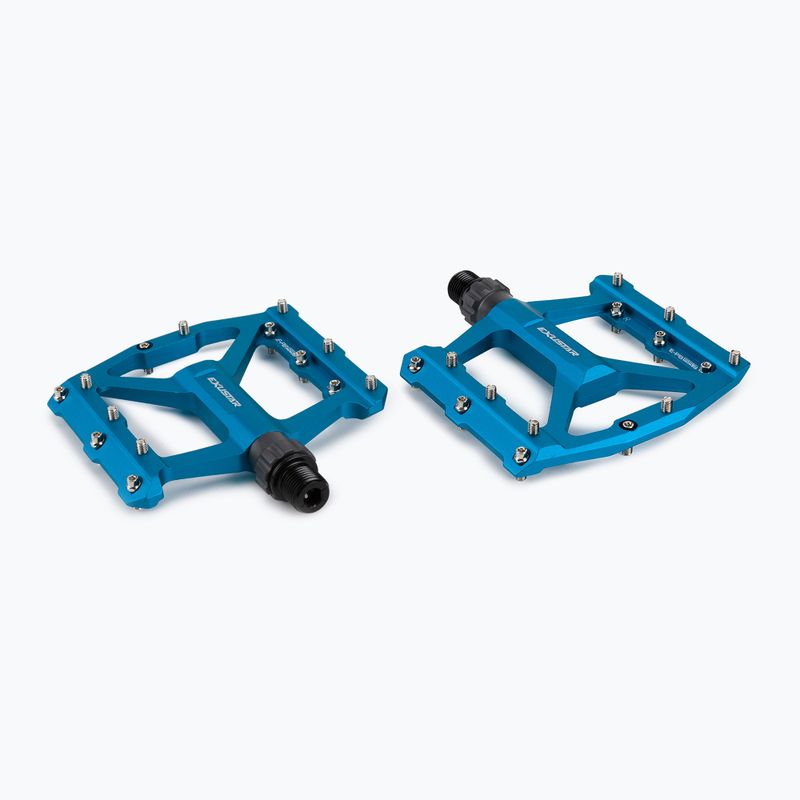 Modré pedále na bicykel Exustar PB557