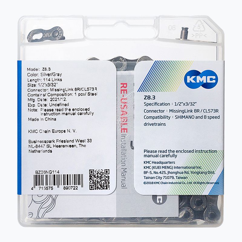 Reťaz KMC Z8 x114 sivá BZ08NG114 2