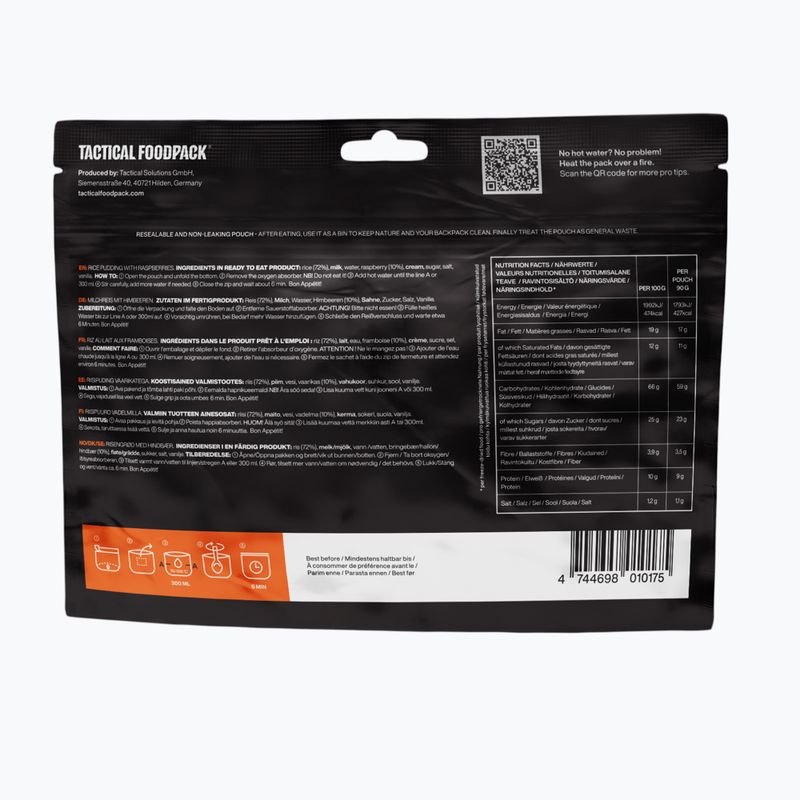 Mrazom sušené potraviny Tactical Foodpack Ryžový puding s malinami 390 g 3