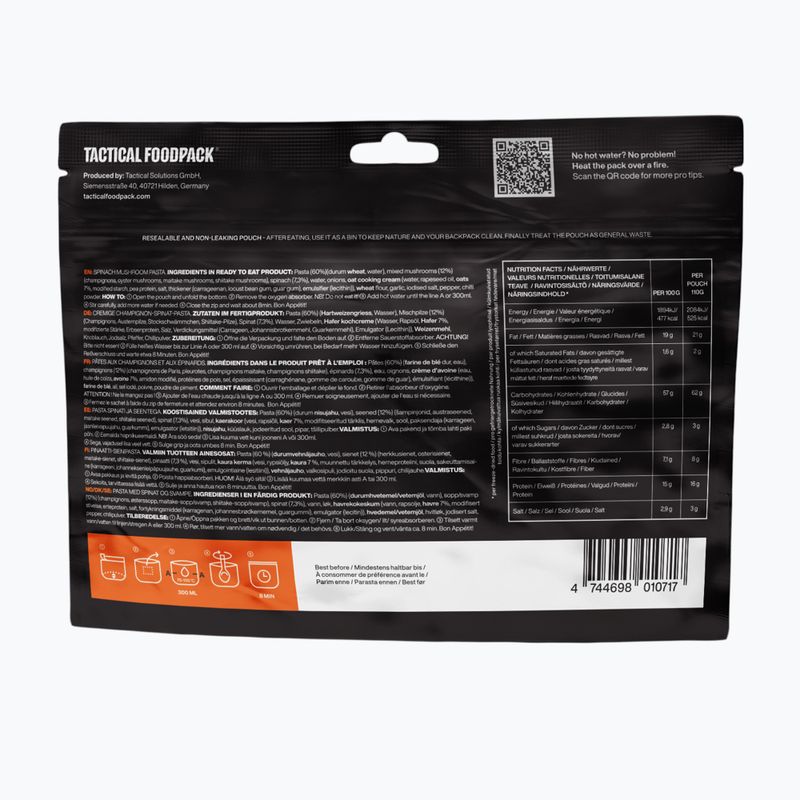 Mrazom sušené potraviny Tactical Foodpack Spinach Mushroom Pasta Vege 110 g 3