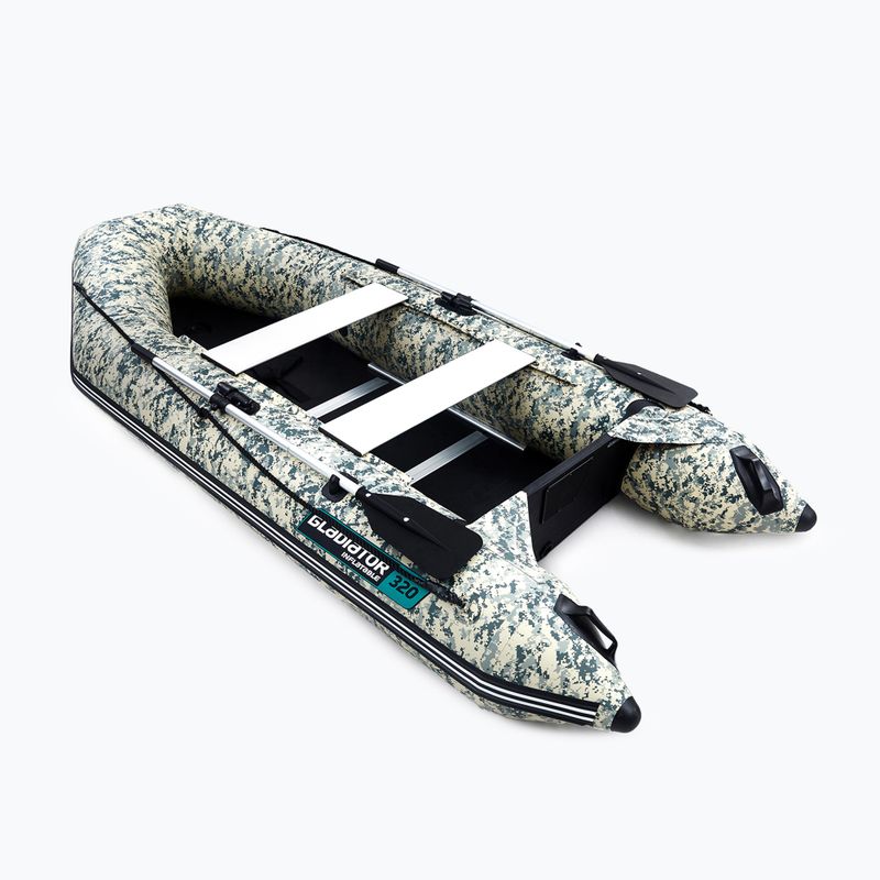 Nafukovací čln pre 4 osoby Gladiator AK320 camo digital 3