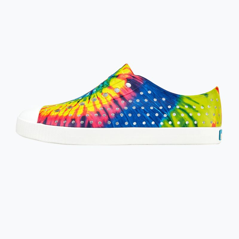 Native Jefferson Print detské tenisky shell white/shell white/neon multi tie dye 10
