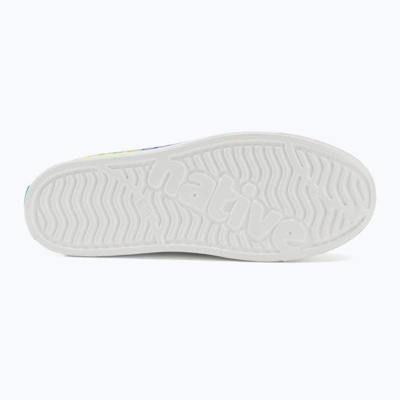 Native Jefferson Print detské tenisky shell white/shell white/neon multi tie dye 5