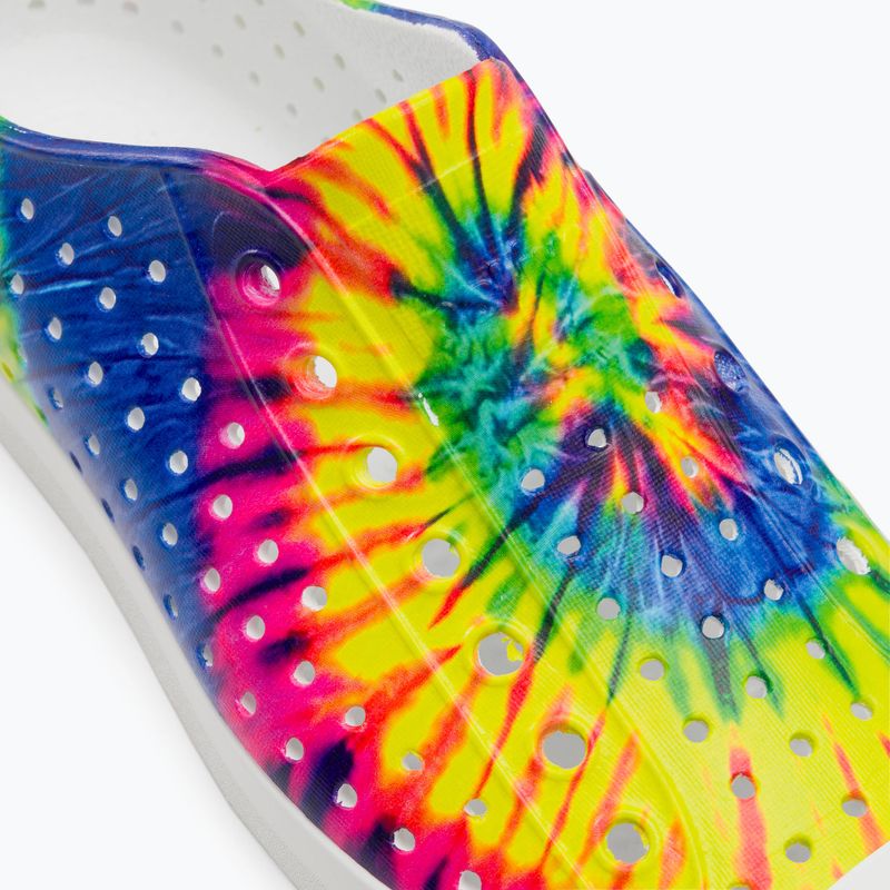 Native Jefferson Print detské tenisky shell white/shell white/neon multi tie dye 8