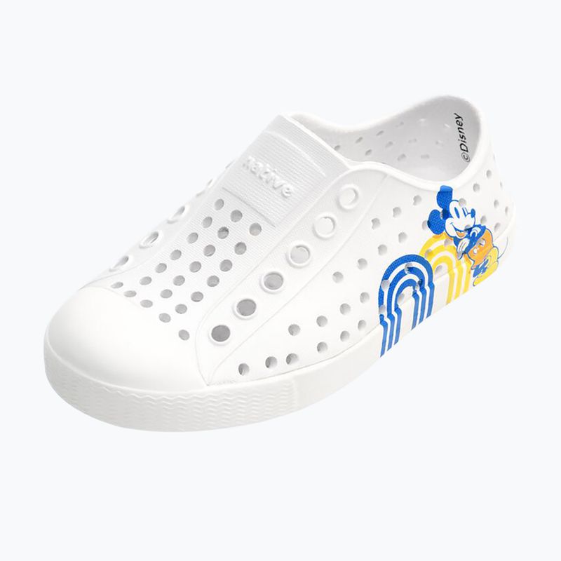 Native Jefferson Print Disney Jr detské tenisky shell white/shell white/positive mickey 11