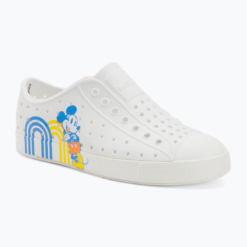 Native Jefferson Print Disney Jr detské tenisky shell white/shell white/positive mickey