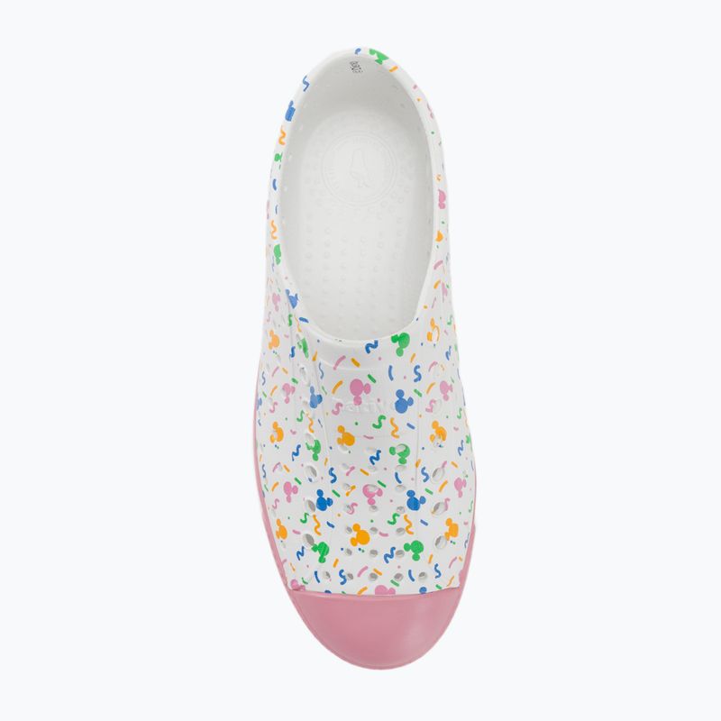 Native Jefferson Print Disney Jr detské tenisky shell white/princess pink/pastel white confetti 6