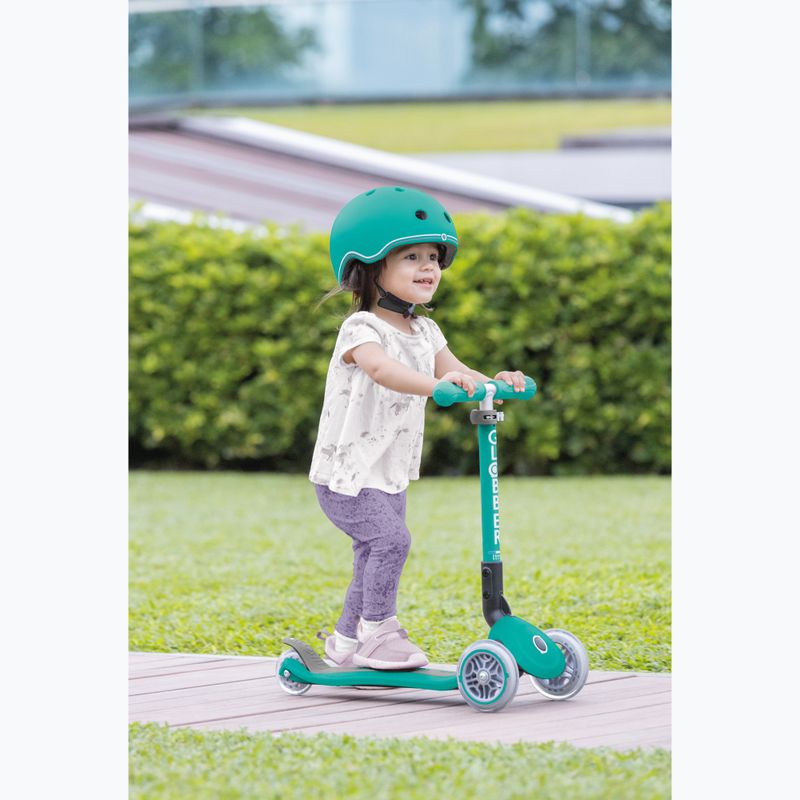 Detská trojkolka Globber Junior Foldable Lights tmavo smaragdovo zelená 9