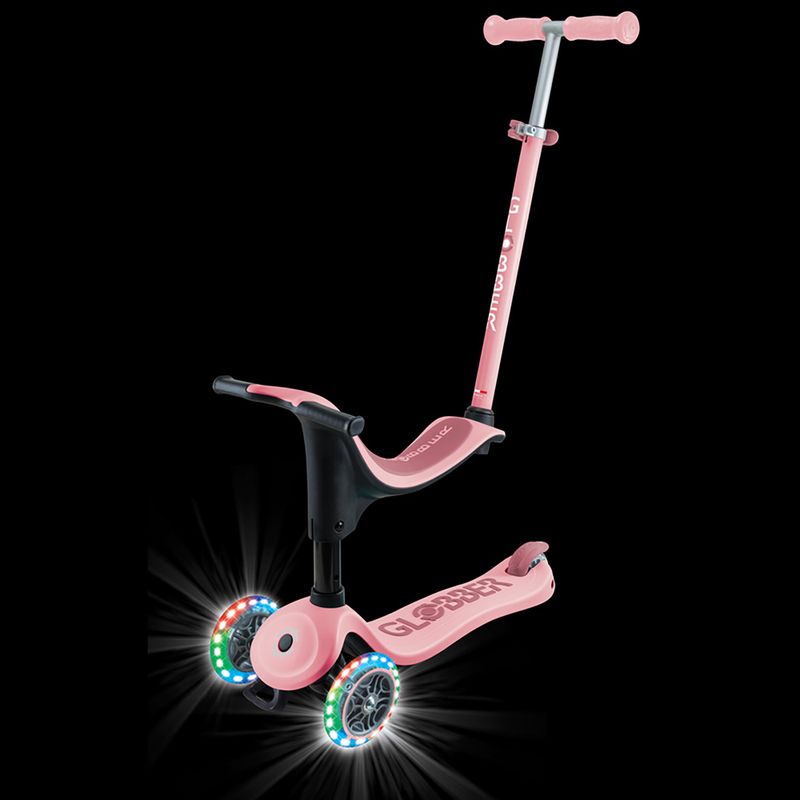 Detská trojkolka Globber Go.Up Sporty Lights pastelovo ružová 4