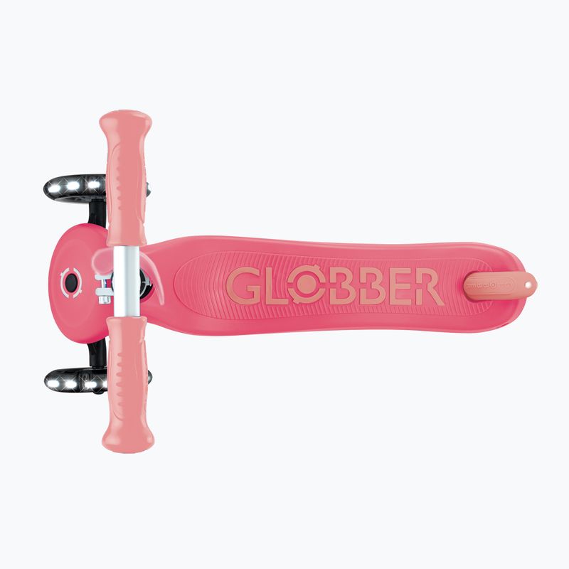 Detská trojkolesová kolobežka Globber Primo Plus Glow Lights coral pink 8