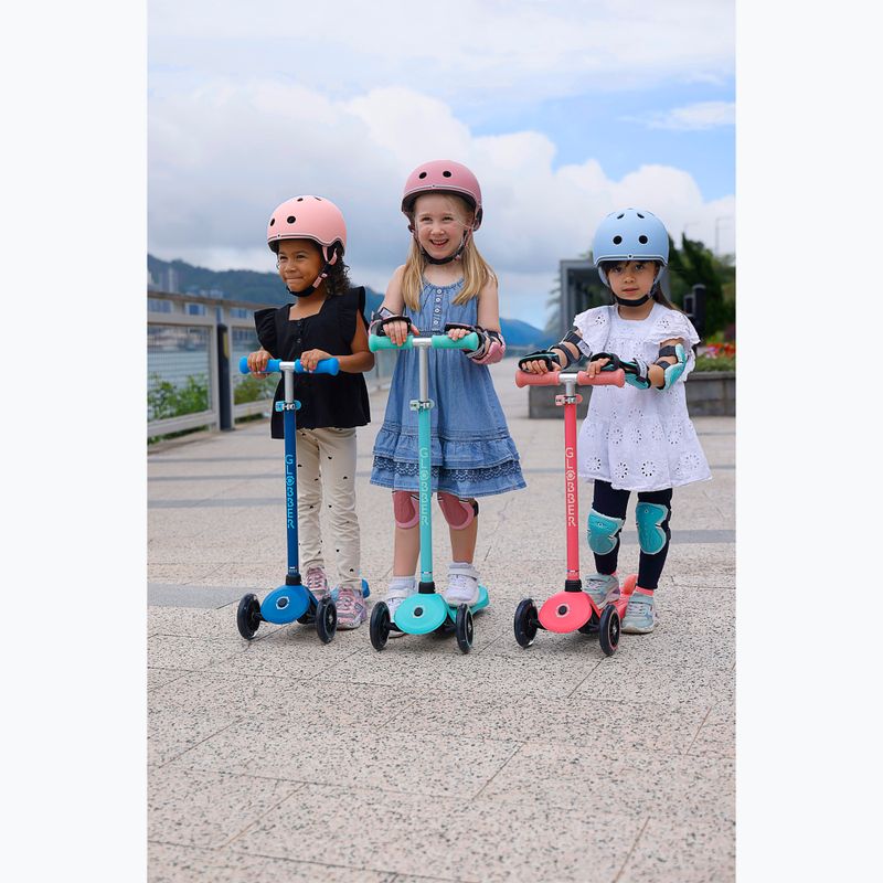 Detská trojkolesová kolobežka Globber Primo Plus Glow Lights coral pink 13