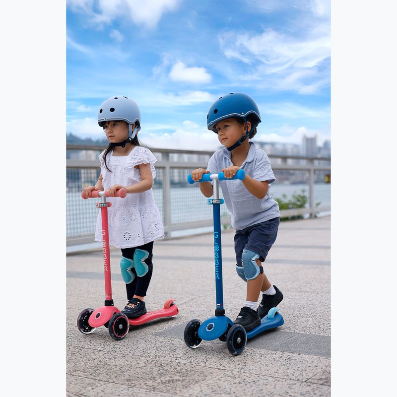 Detská trojkolesová kolobežka Globber Primo Plus Glow Lights coral pink 14