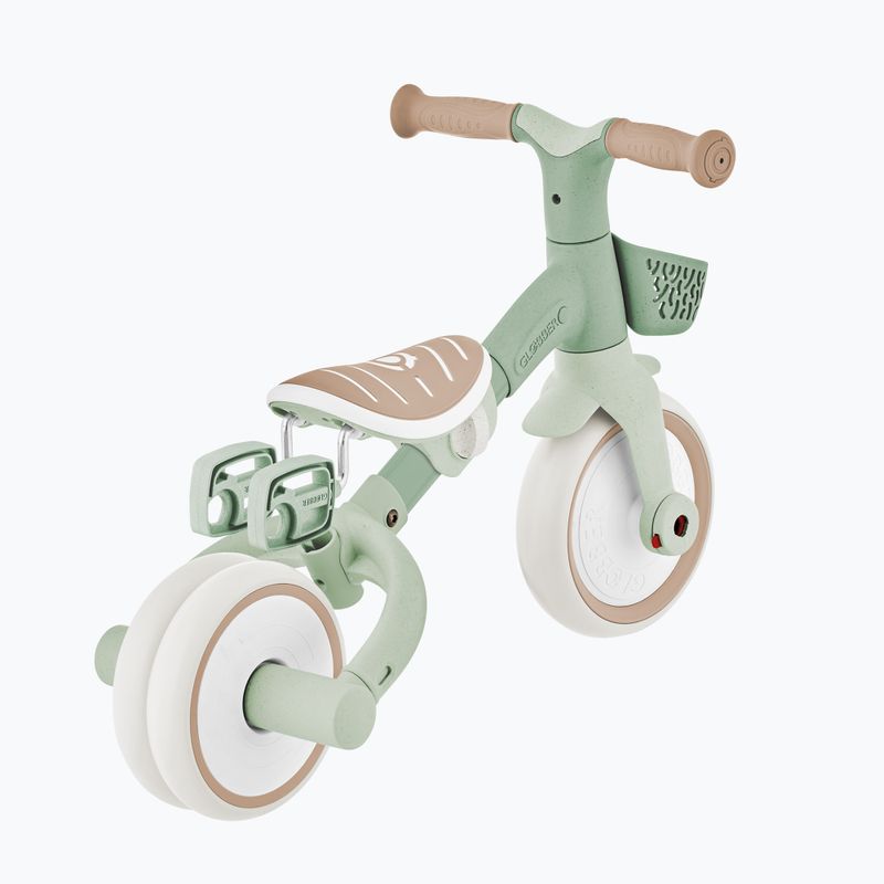 Trojkolesový odrážadlo s vodiacou tyčou Globber Learning Trike 2w1 Plus Ecologic pistachio 11