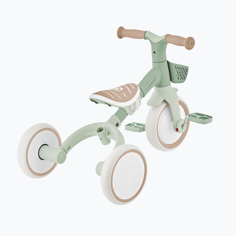 Trojkolesový odrážadlo s vodiacou tyčou Globber Learning Trike 2w1 Plus Ecologic pistachio 12