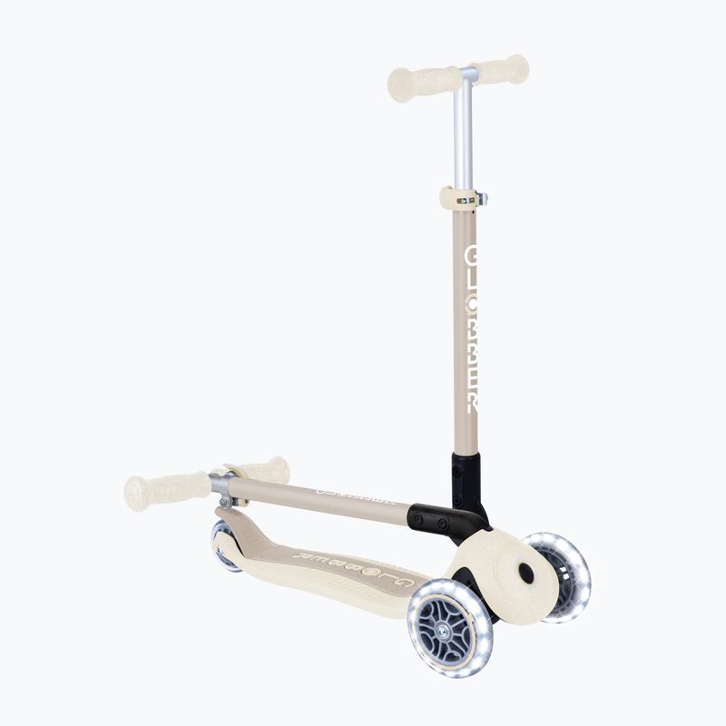 Detská trojkolesová kolobežka Globber Junior Primo Foldable Lights Eco coconut 6