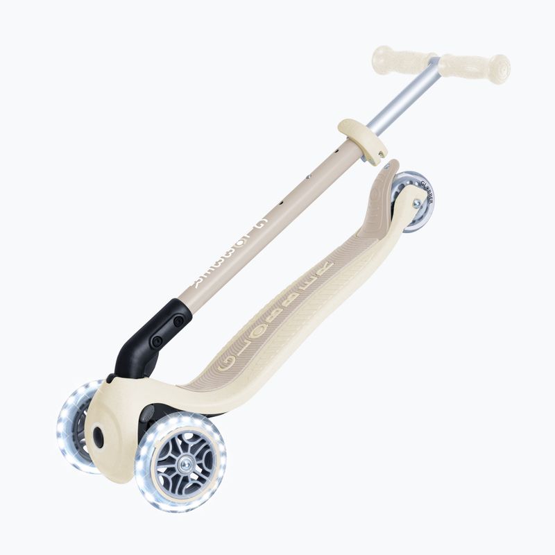 Detská trojkolesová kolobežka Globber Junior Primo Foldable Lights Eco coconut 8