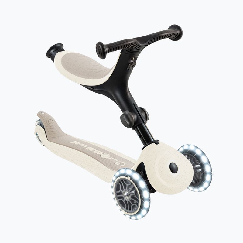 Detská trojkolesová kolobežka Globber Go.Up Active Ecologic Lights coconut 4