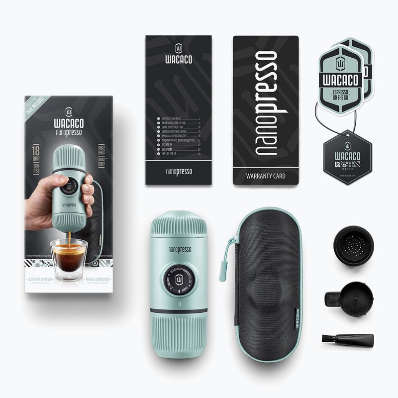 Prenosný kávovar Wacaco Nanopresso 80 ml + puzdro arctic blue 2