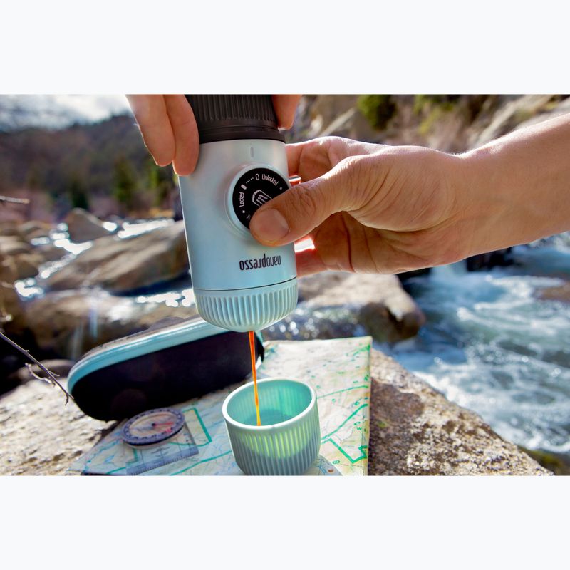 Prenosný kávovar Wacaco Nanopresso 80 ml + puzdro arctic blue 5