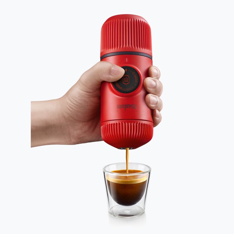 Prenosný kávovar Wacaco Nanopresso 80 ml + puzdro lava red 3
