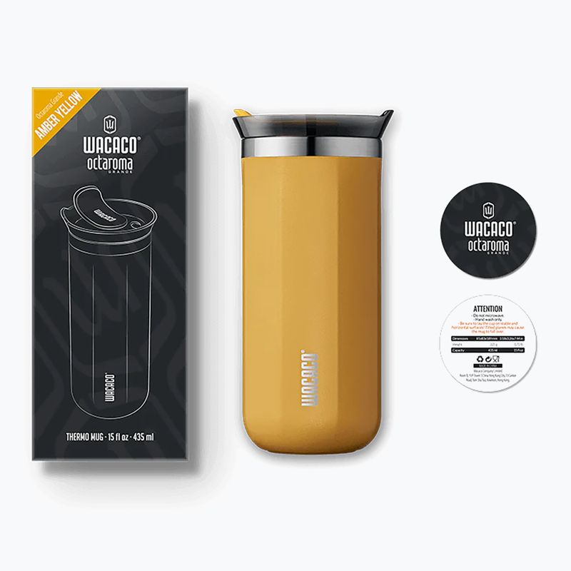 WACACO Octaroma Grande termohrnček 435 ml jantárovo žltý 2